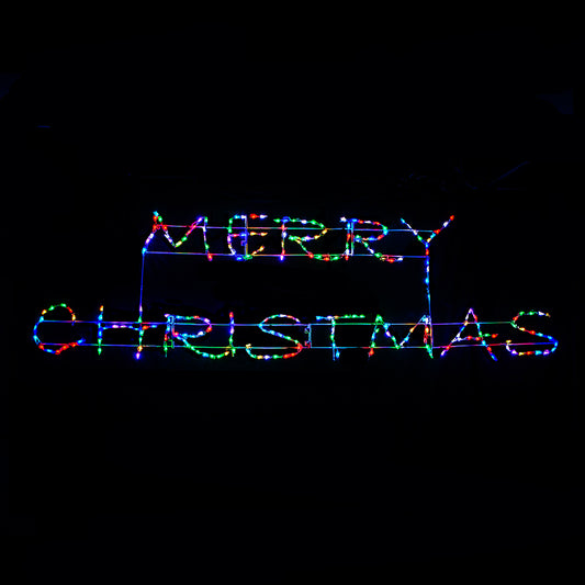 Letrero LED "Feliz Navidad" con Tipografía Moderna - RGB