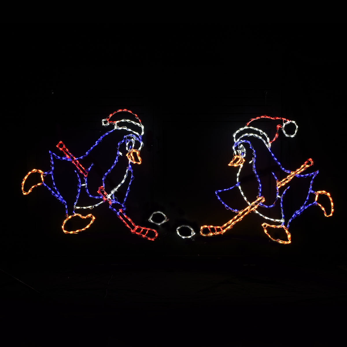 Pingüino de hockey con disco (mirando a la derecha) Pantalla LED animada (52")