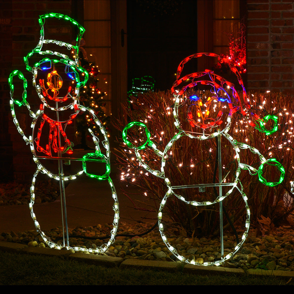 Exhibidor LED Muñeco de Nieve Bebé (32")