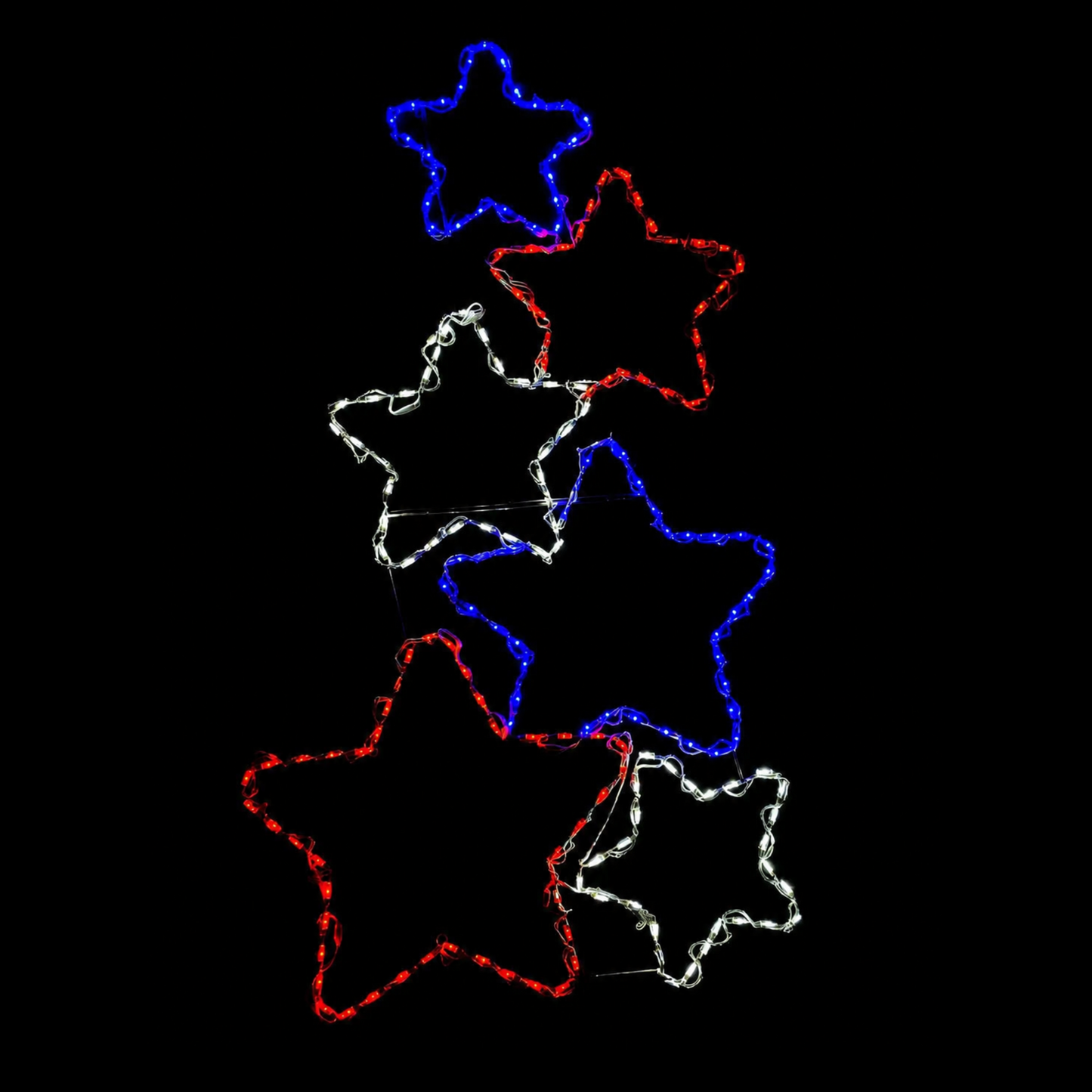 Pantalla LED de Estrellas Apiladas Rojo/Blanco/Azul