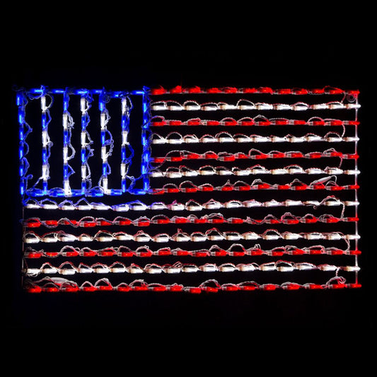 Bandera Estadounidense con Pantalla LED (38")