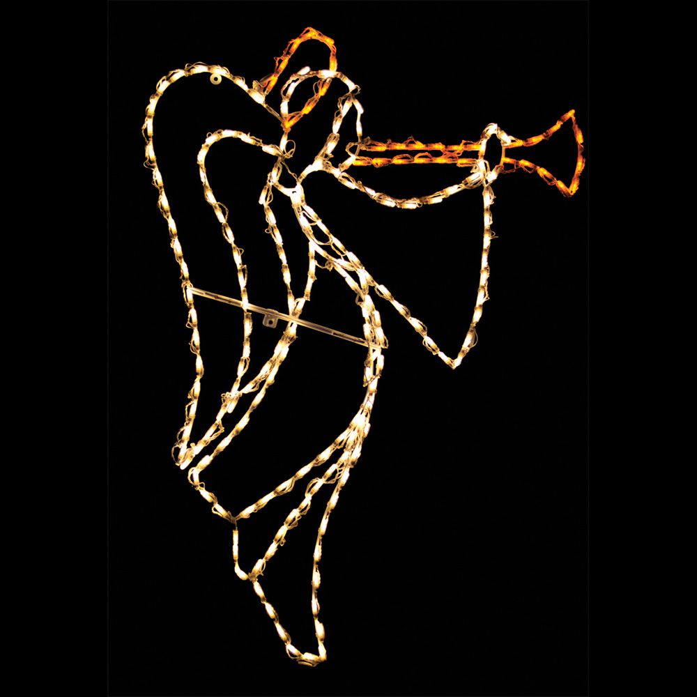 Pantalla LED Ángel de Navidad - Blanco Cálido (Orientación Derecha) (99 cm)