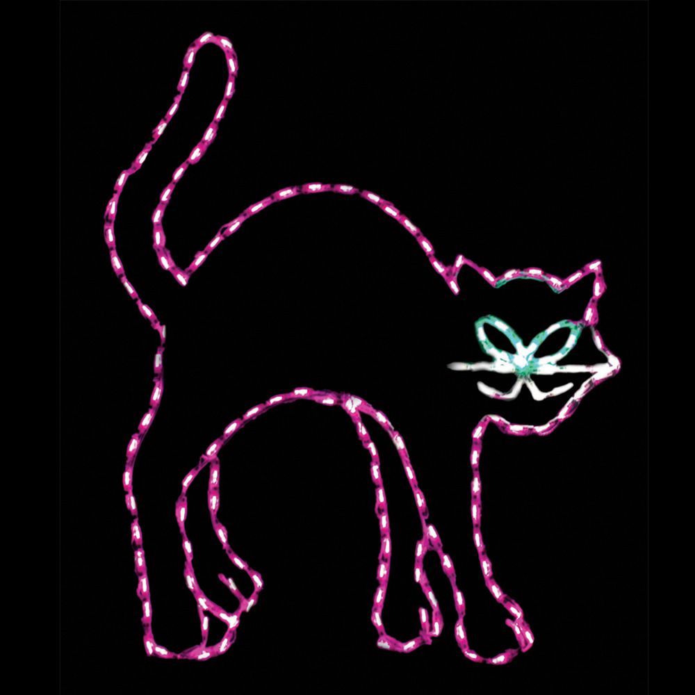 Expositor LED de Halloween Gato Negro (111,76 cm)