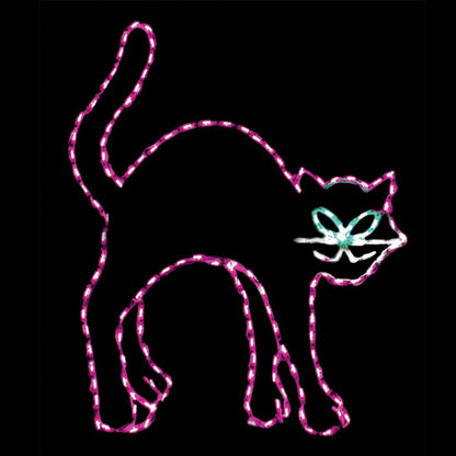 Expositor LED de Halloween Gato Negro (111,76 cm)