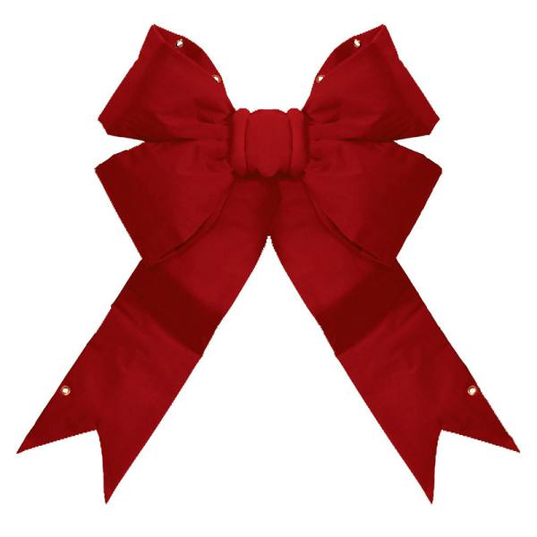 Moño Terciopelo Rojo 4 Vueltas 45.72 cm