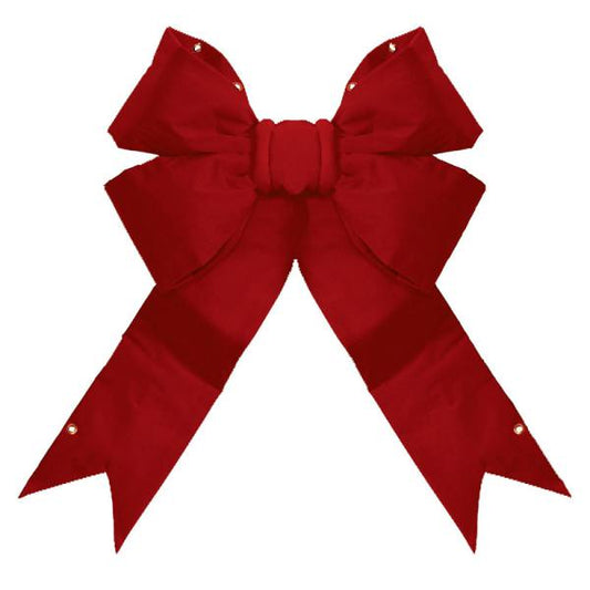Moño Terciopelo Rojo 4 Vueltas 45.72 cm