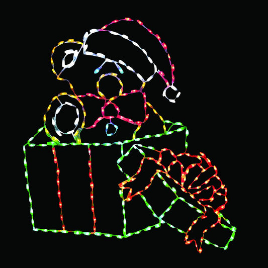 Oso de Peluche en Caja de Regalo con Pantalla LED (48")