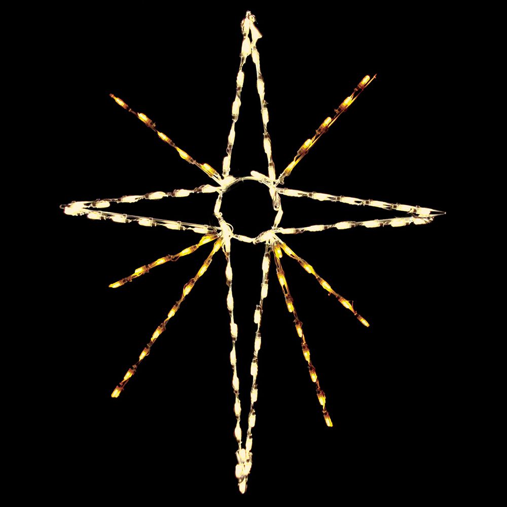 Exhibición LED Estrella de Belén Navideña - Blanco Cálido (44")