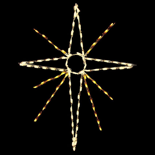 Exhibición LED Estrella de Belén Navideña - Blanco Cálido (44")