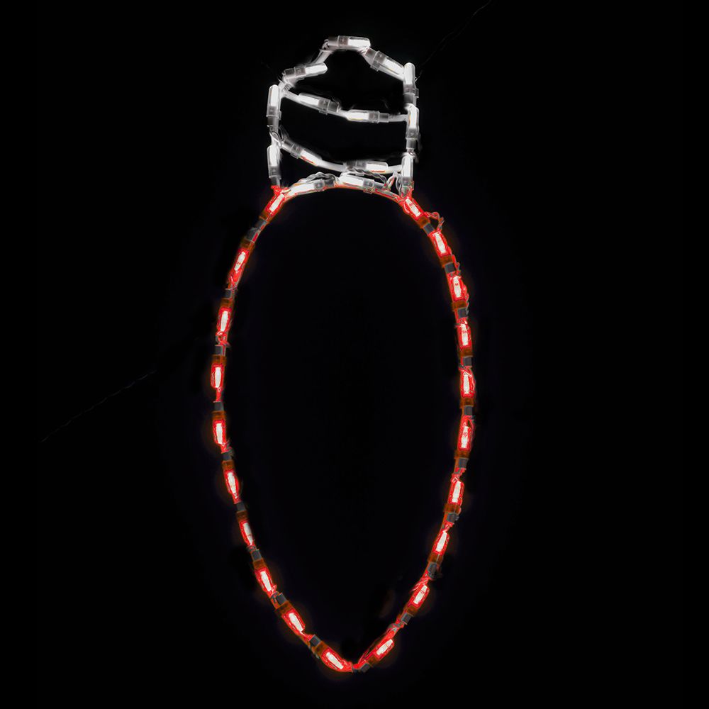 Exhibidor LED con diseño de foco navideño - Rojo (36")