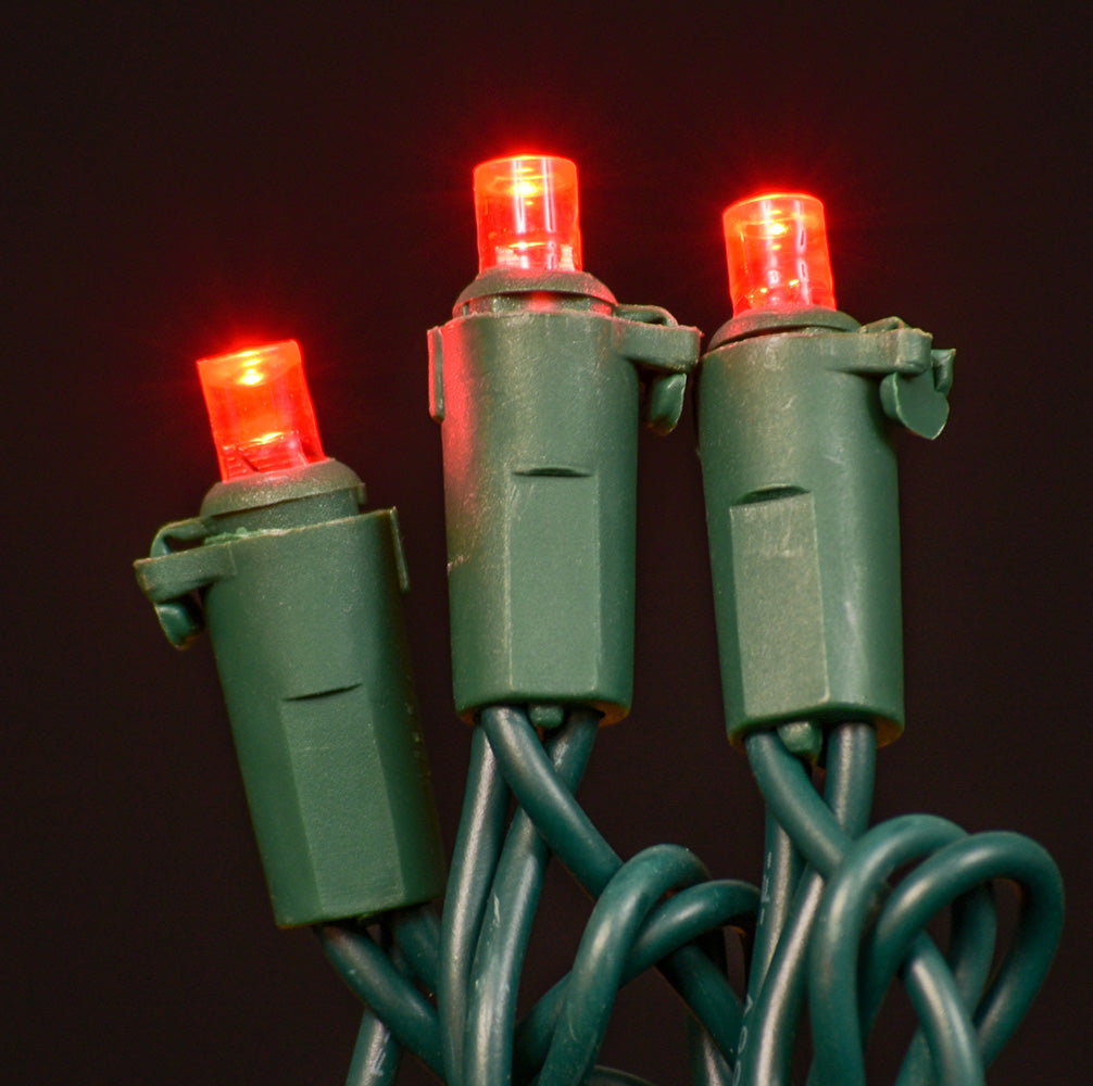 Juego de luces LED cóncavas de 5 mm, 70 unidades, 15 cm de espaciado, 3 cables