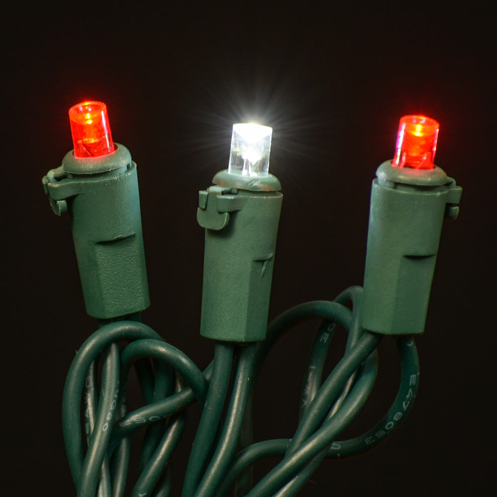 Juego de luces LED cóncavas de 5 mm, 70 unidades, 15 cm de espaciado, 3 cables