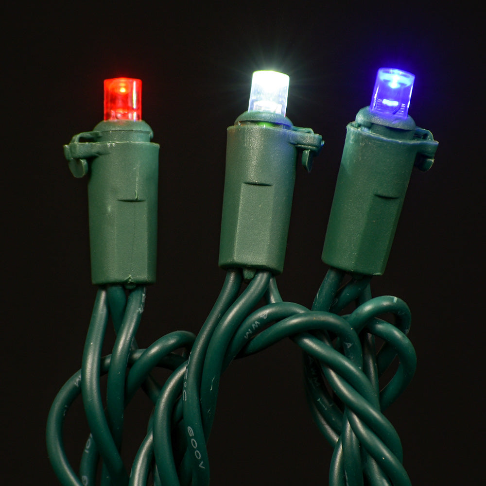 Juego de luces LED cóncavas de 5 mm, 70 unidades, 15 cm de espaciado, 3 cables