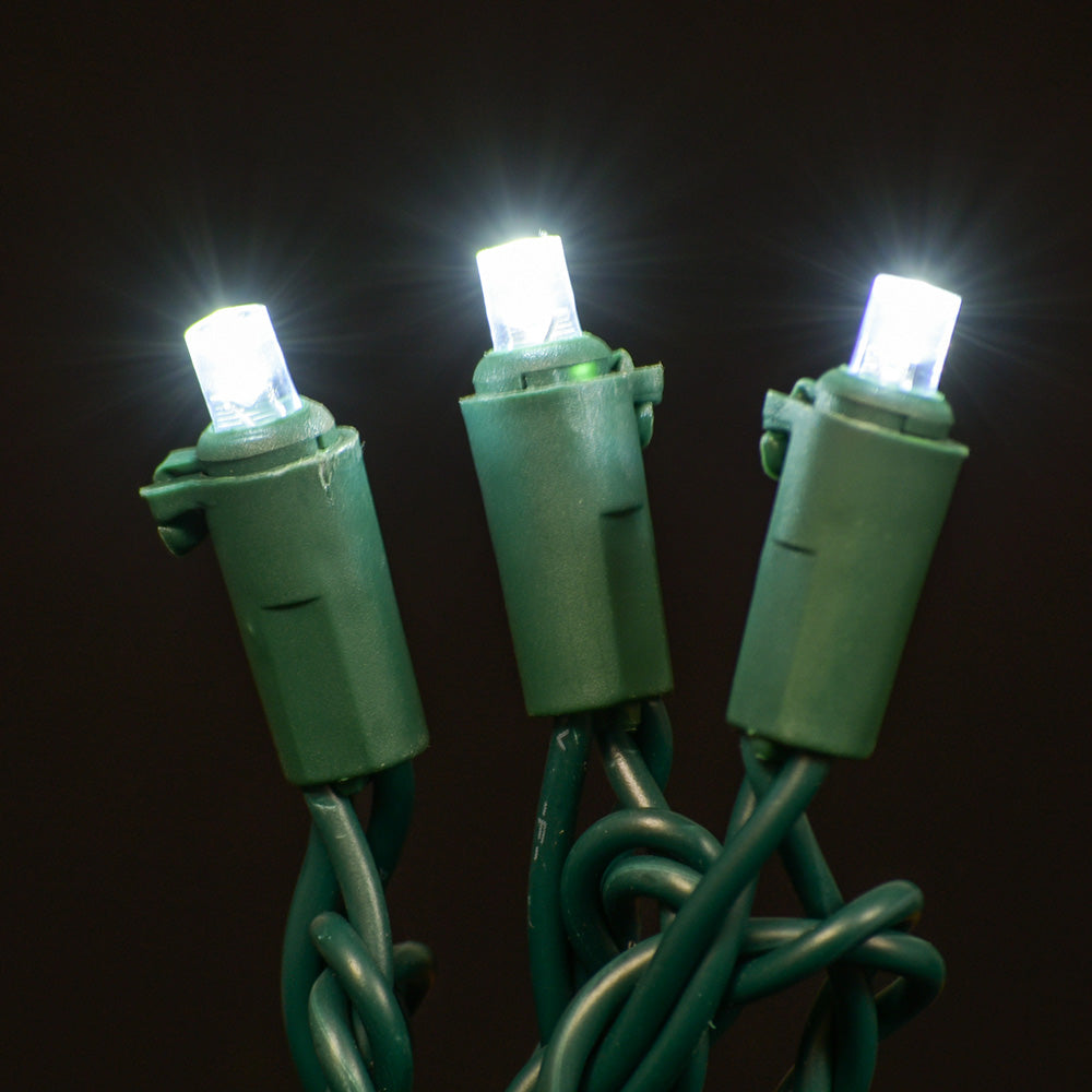 Juego de luces LED cóncavas de 5 mm, 70 unidades, 15 cm de espaciado, 3 cables