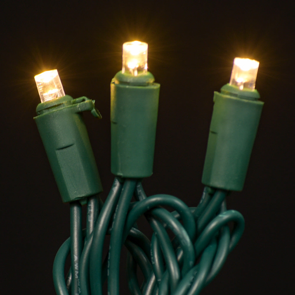Juego de luces LED cóncavas de 5 mm, 70 unidades, 15 cm de espaciado, 3 cables
