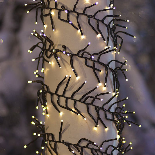 Guirnalda de luces LED de racimo centelleantes - 1120 LED blanco cálido