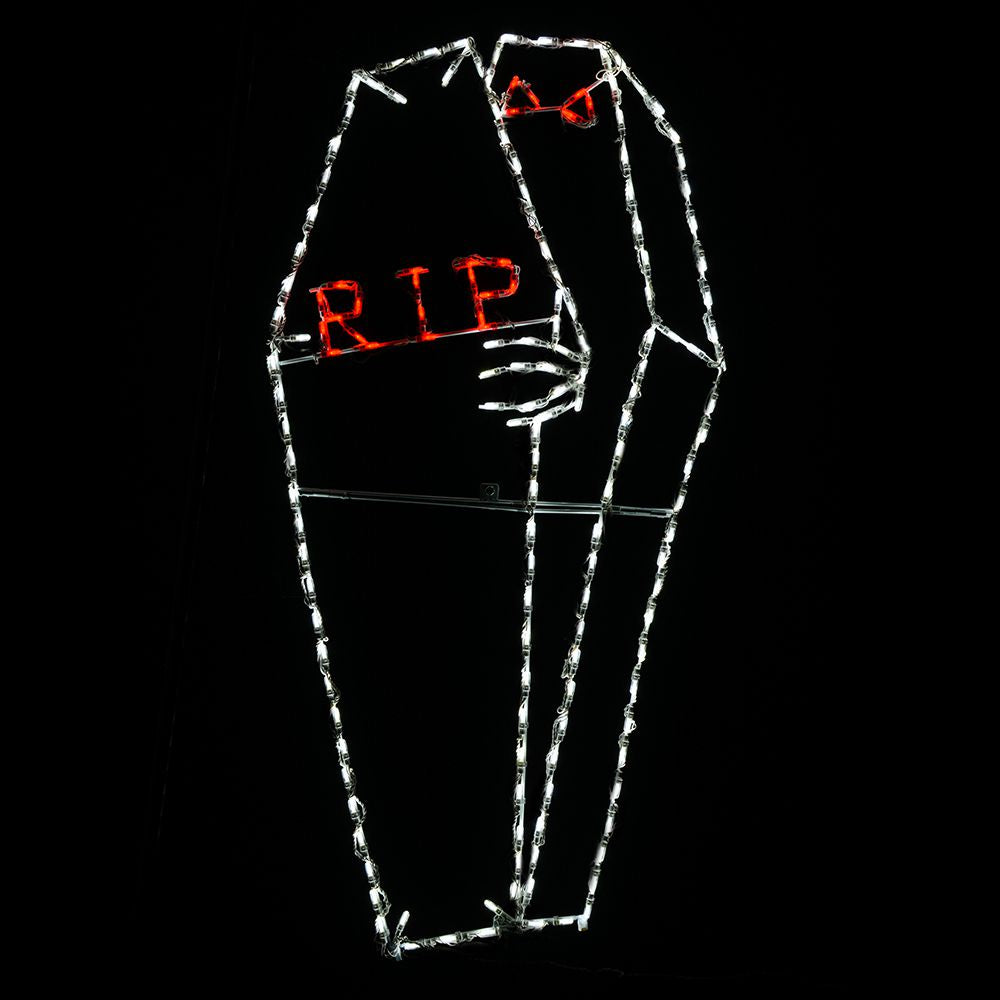 Expositor LED de ataúd de vampiro para Halloween