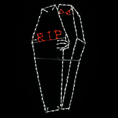 Expositor LED de ataúd de vampiro para Halloween