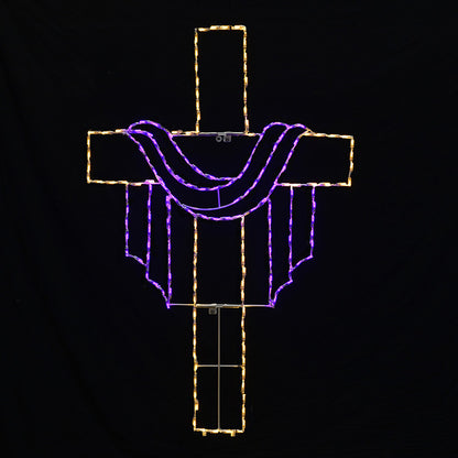 Cruz de Jesús con túnica (64") con pantalla LED