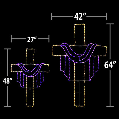 Cruz de Jesús con túnica (64") con pantalla LED