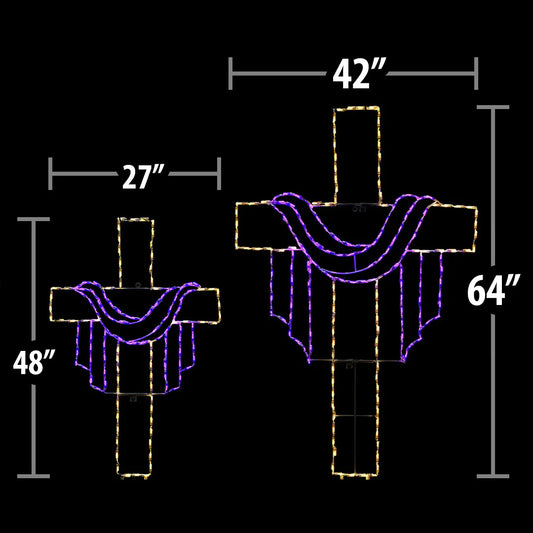 Cruz de Jesús con túnica (64") con pantalla LED