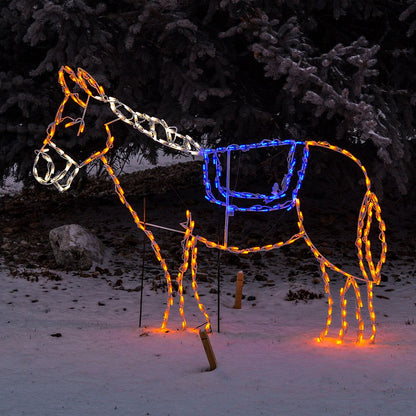 Burro de Pesebre con Luz LED