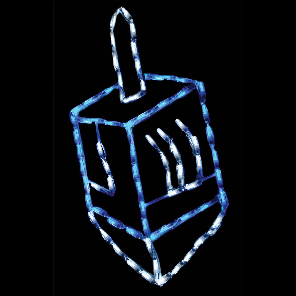Exhibidor LED de Janucá con Dreidel (32")