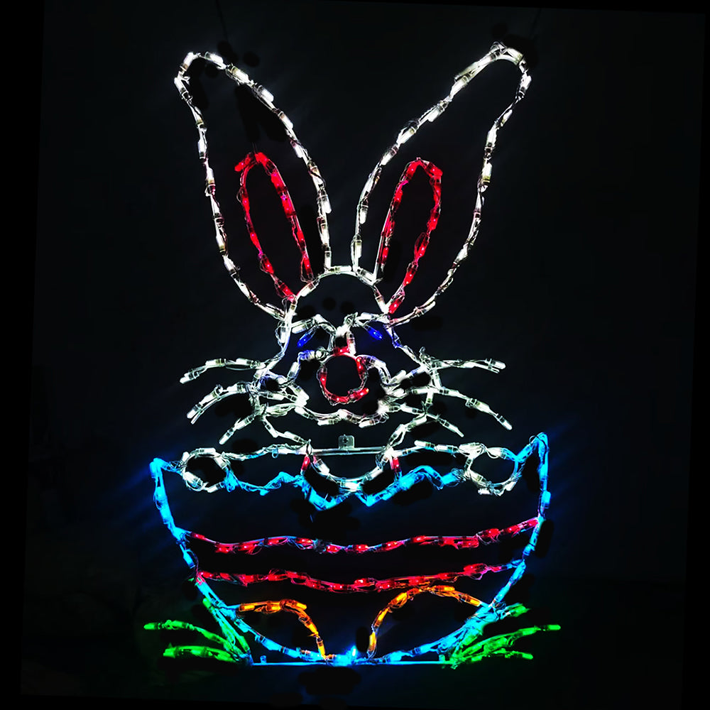 Conejo saliendo de un Huevo de Pascua Pantalla LED