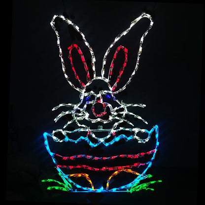 Conejo saliendo de un Huevo de Pascua Pantalla LED
