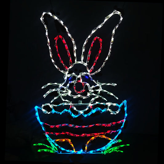 Conejo saliendo de un Huevo de Pascua Pantalla LED