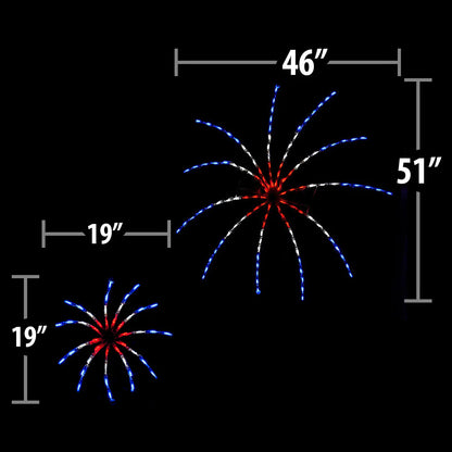 Pantalla LED Firecracker 4 de julio (48")