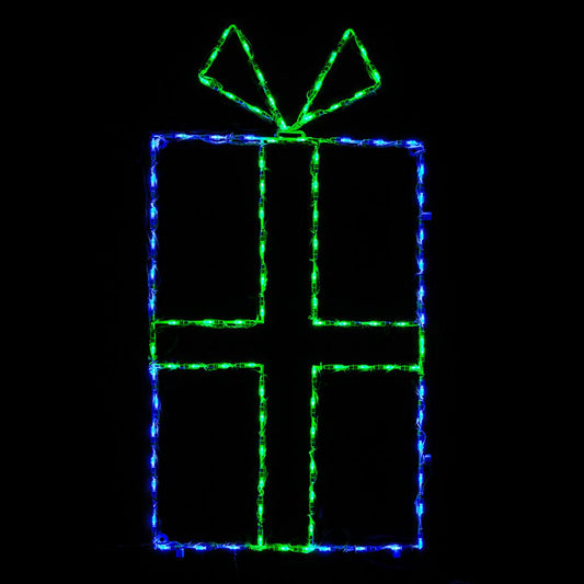 Pantalla LED para caja de regalo - Azul/Verde