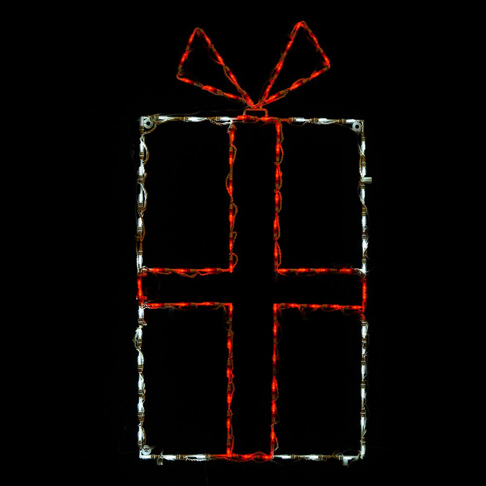Expositor LED de Caja de Regalo - Rojo/Blanco