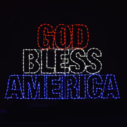 Letrero LED "Dios Bendiga América" (40")