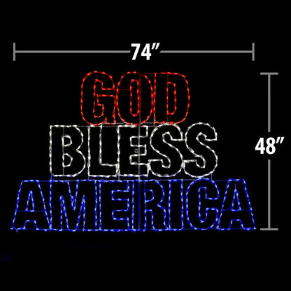 Letrero LED "Dios Bendiga América" (40")