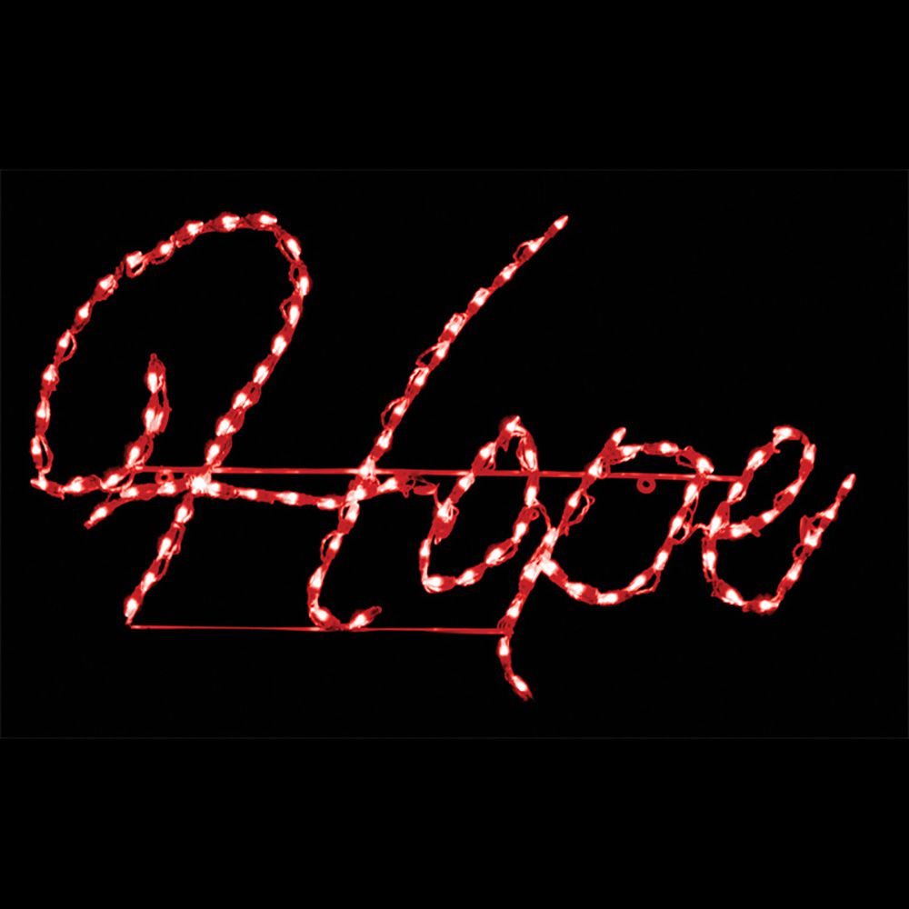 Letrero LED Hope - Rojo (48")