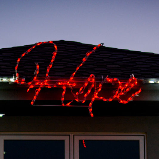 Letrero LED Hope - Rojo (48")