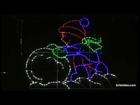 Exhibidor LED Niño Rodando Bola de Nieve