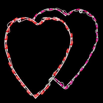 Pantalla LED Doble Corazón - Rojo y Rosa (29")