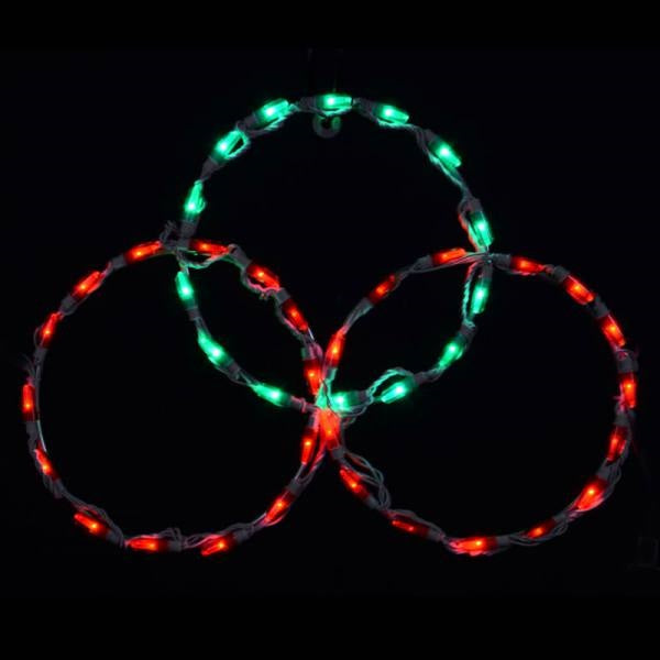 Visualizador LED circular de 3 picos - Rojo/Verde