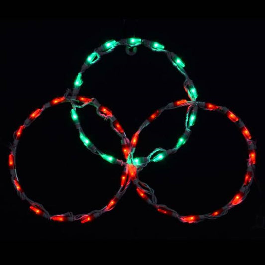 Visualizador LED circular de 3 picos - Rojo/Verde
