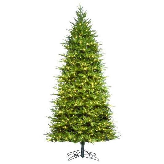 Árbol de Navidad Frasier Fir de 10' con luces LED blancas cálidas