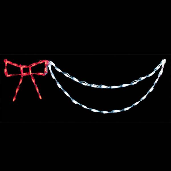Lazo LED con guirnalda (rojo/blanco)