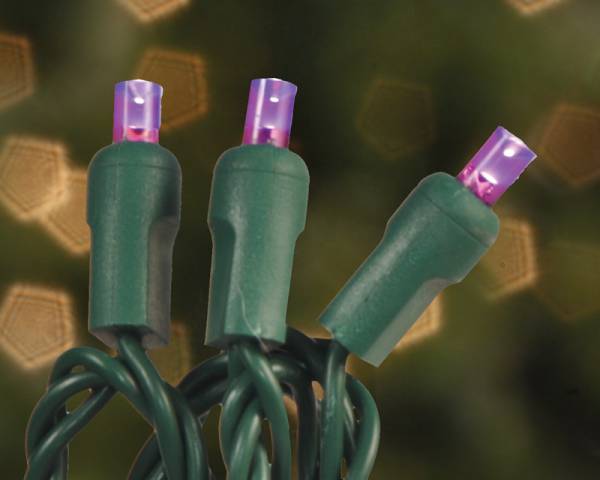 Juego de luces LED cóncavas de 5 mm, 50 unidades, 10 cm de espaciado, dos cables