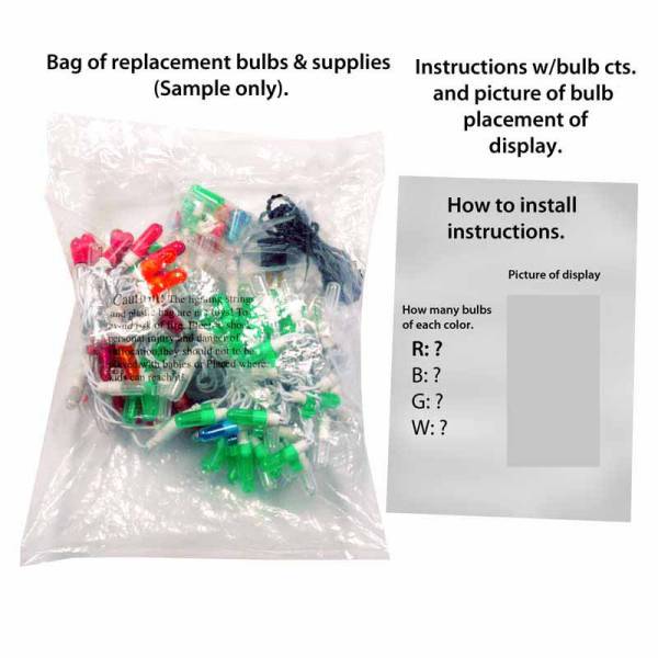 Cadena de repuesto LED roja/verde para caja de regalo