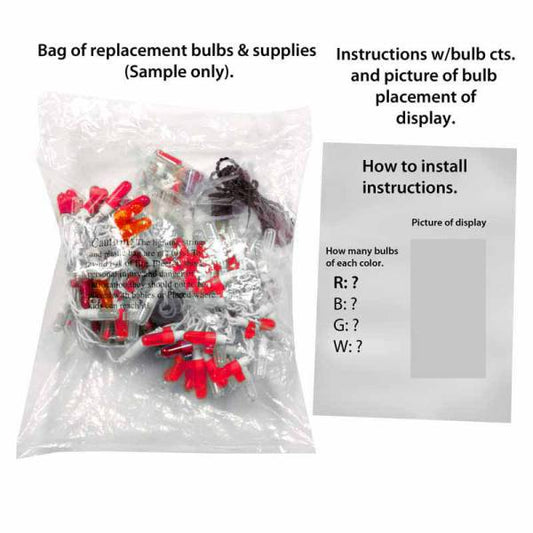 Guirnalda de repuesto LED roja/blanca para caja de regalo