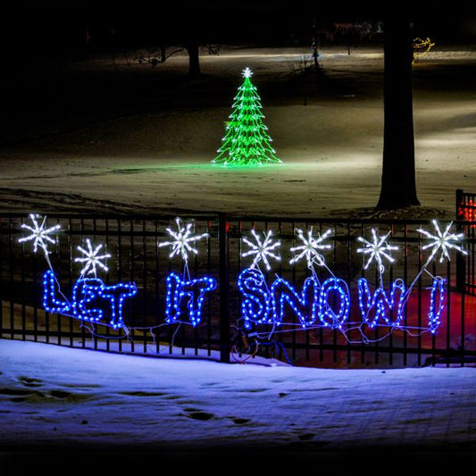 Letrero LED Animado Que Caiga Nieve (46")