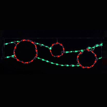 Adorno de cinta enlazable - Rojo/Verde (47")