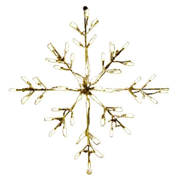 Clásico copo de nieve ramificado LED - Blanco cálido (76,2 cm)