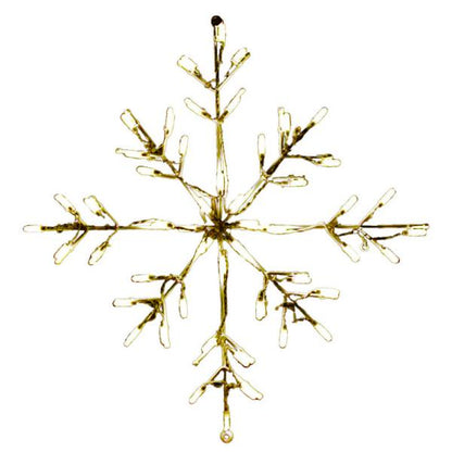 Clásico copo de nieve ramificado LED - Blanco cálido (76,2 cm)